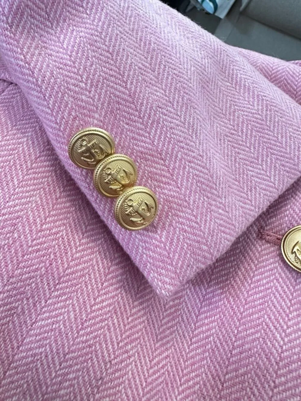 J.Crew Crewcuts Girls' schoolgirl blazer in pink ivory